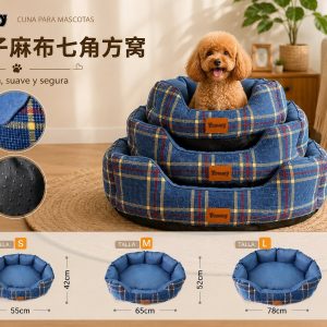 Set de 3 cunas para mascotas, cómodas y acogedoras