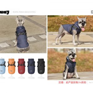 Impermeable con broches diseñado para mascotas
