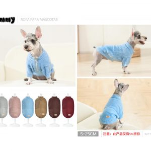 Jersey con cremallera para perros en talla s